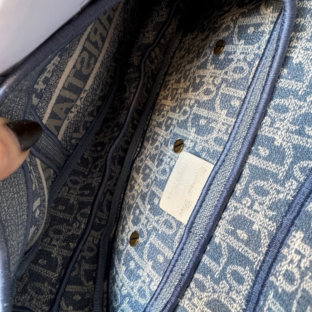 Dior Oblique Jacquard Saddle Bag Blue - Picture 12 of 12